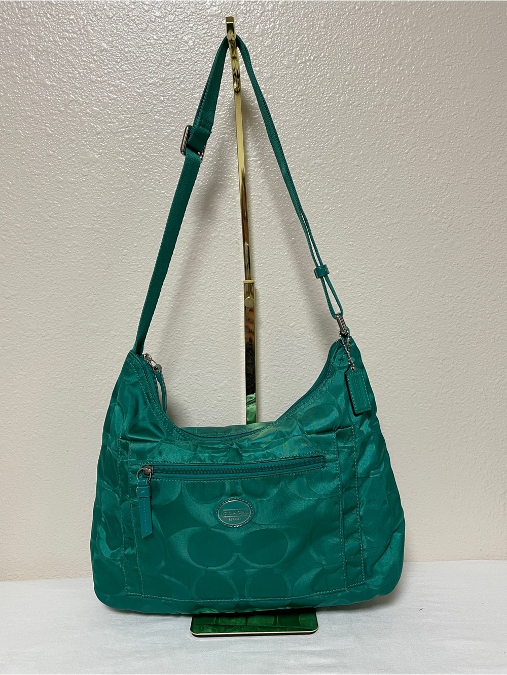 Coach Getaway Signature Nylon Bag Kelly Green 2013